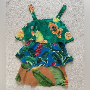 FARM Rio Ruffle Mini Dress